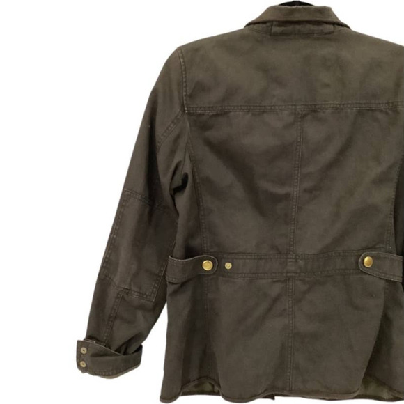 J. Crew Brown With Gold Hardware Size Small Women Relaxed Boyfriend Field Jacket - Picture 7 of 12
